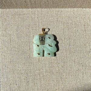 Elegant Jade Elephant Pendant